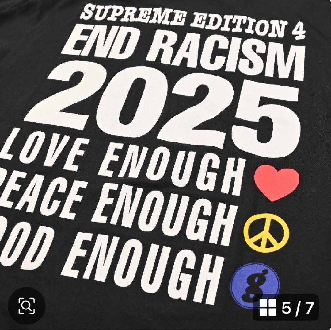 Supreme x GOODENOUGH End Racism T 黒