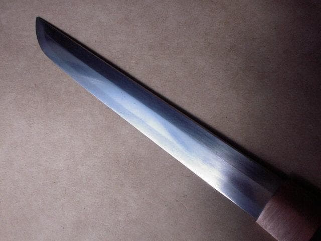 日本刀残欠マスターナイフNo.2 名刀 相州伝の開祖 国光 黒拵