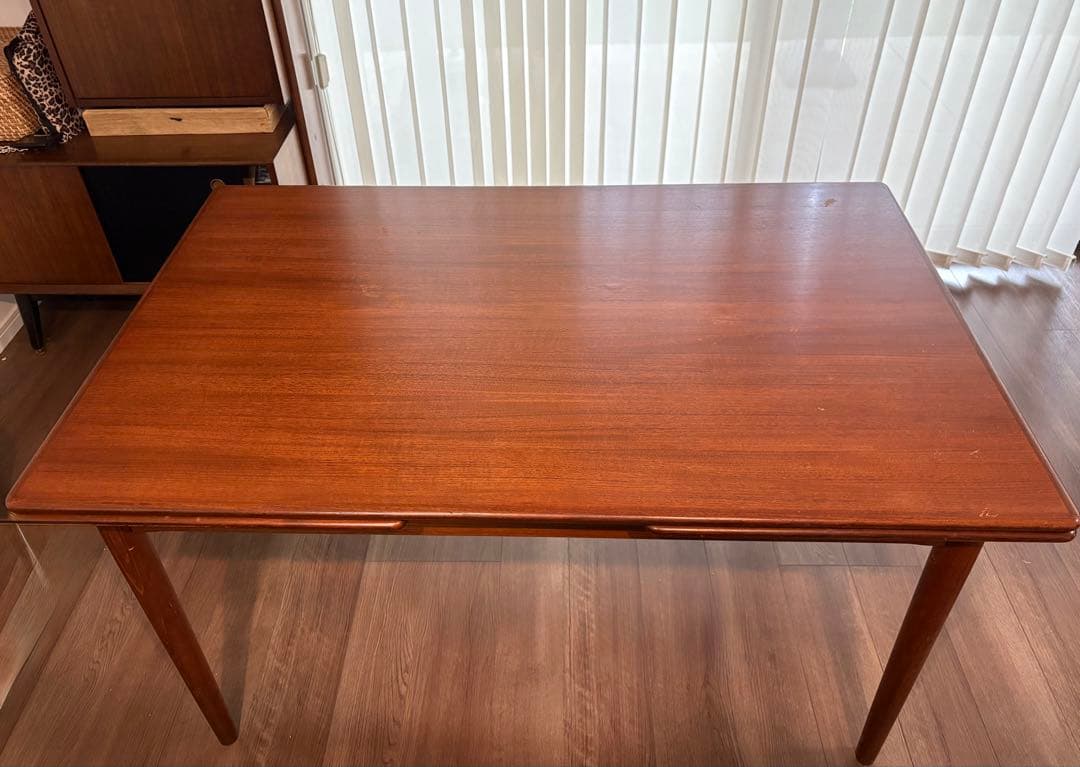 北欧 デンマーク エクステンションテーブル チーク材