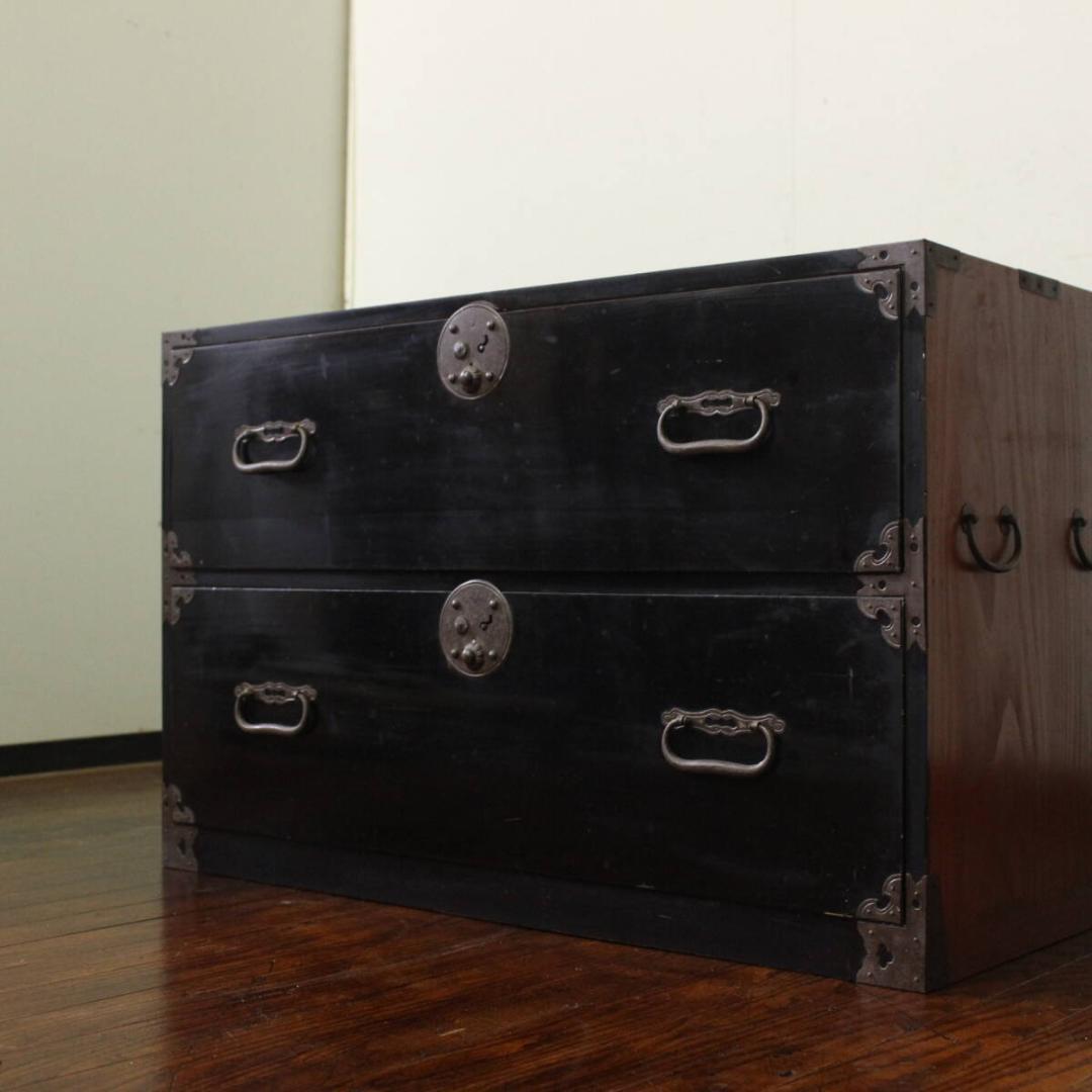 庄内箪笥 引出二杯・中桐！ローチェスト！古家具時代箪笥/和箪笥/ローボード