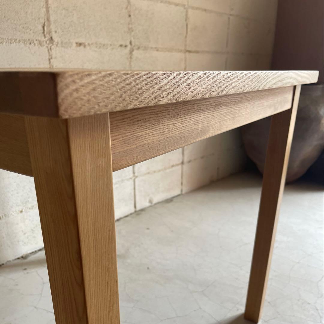 無印良品 MUJI ダイニング3点セット　タモ材　天然木無垢材　80サイズ