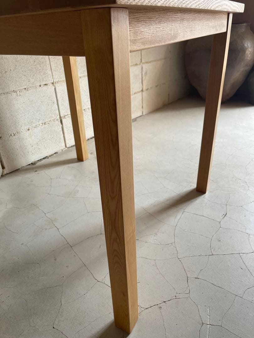 無印良品 MUJI ダイニング3点セット　タモ材　天然木無垢材　80サイズ