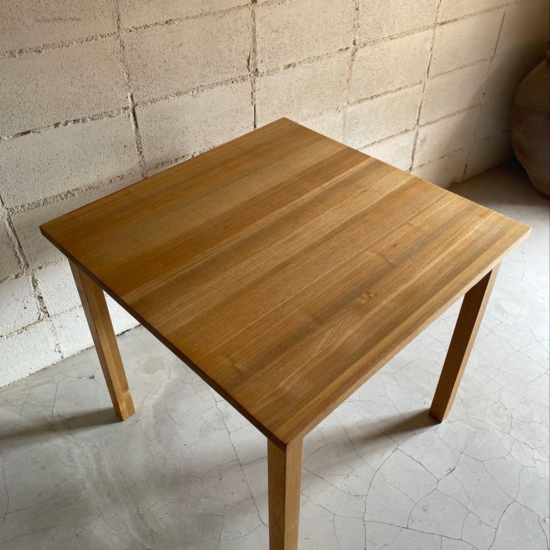 無印良品 MUJI ダイニング3点セット　タモ材　天然木無垢材　80サイズ