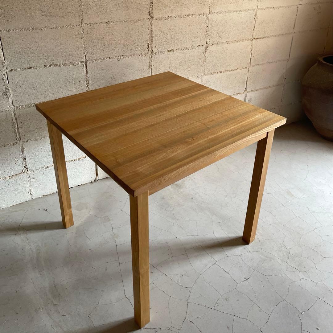 無印良品 MUJI ダイニング3点セット　タモ材　天然木無垢材　80サイズ