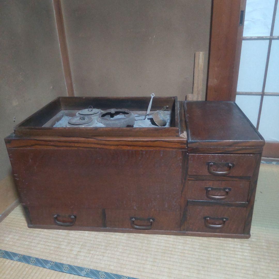 ス*ト様 木製長火鉢 伝統工芸 レトロ アンティーク 古民具　家具　日本伝統