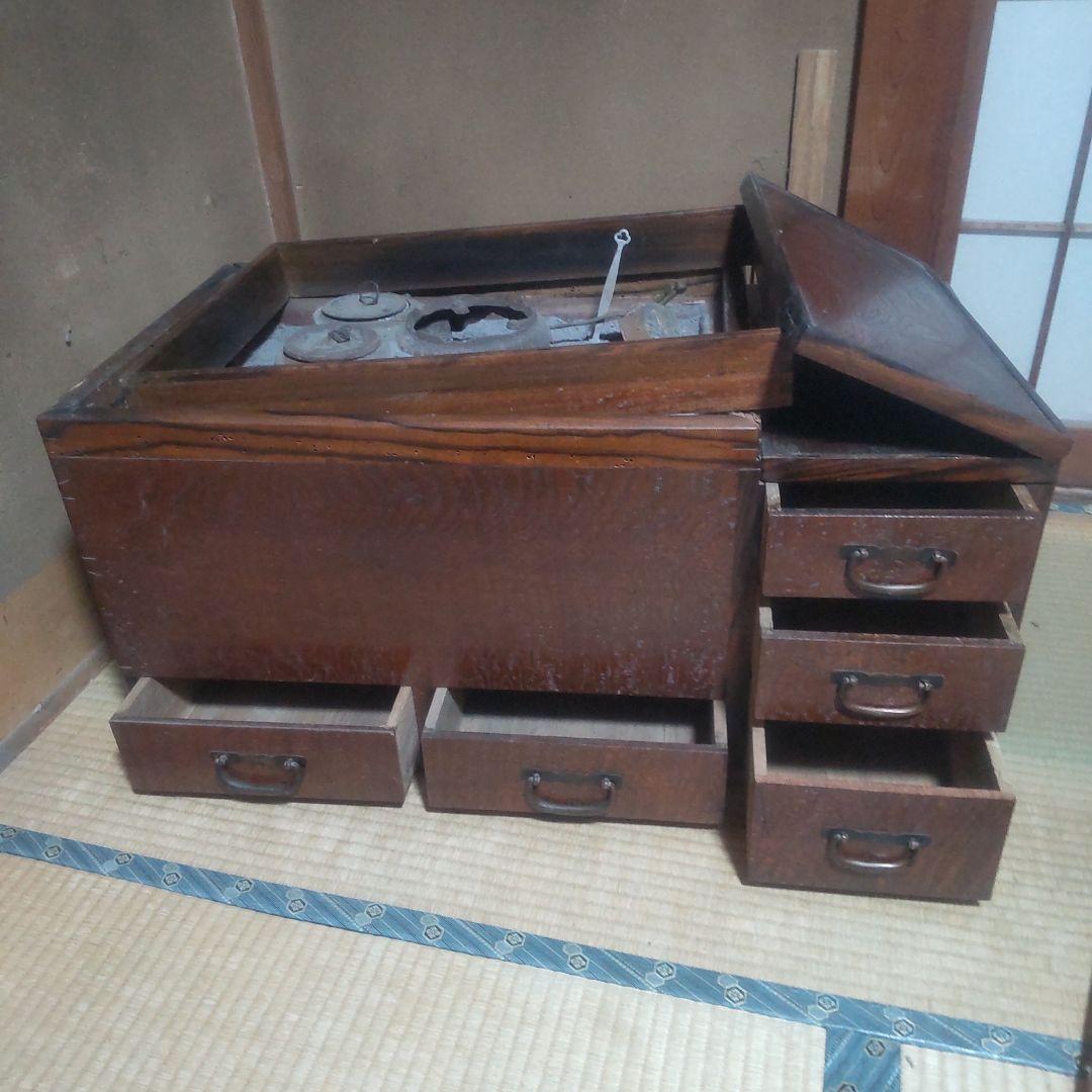 ス*ト様 木製長火鉢 伝統工芸 レトロ アンティーク 古民具　家具　日本伝統