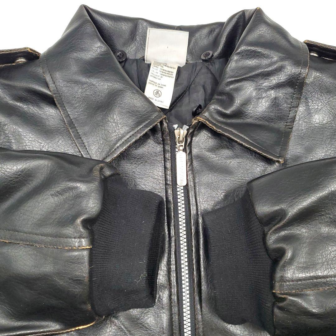 背面ビッグロゴ刺繍◆ハーレーダビッドソン◆PVCライダースジャケットSJ1444