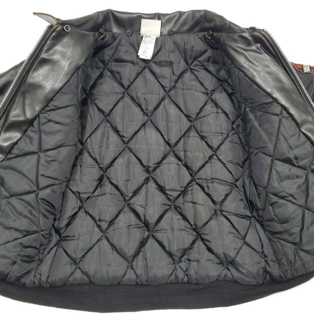 背面ビッグロゴ刺繍◆ハーレーダビッドソン◆PVCライダースジャケットSJ1444