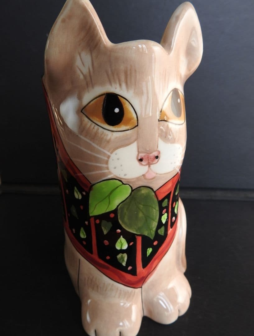 SUSAN PALEY　セラミック　ビンテージ　可愛い　猫　花瓶　フラワーベース