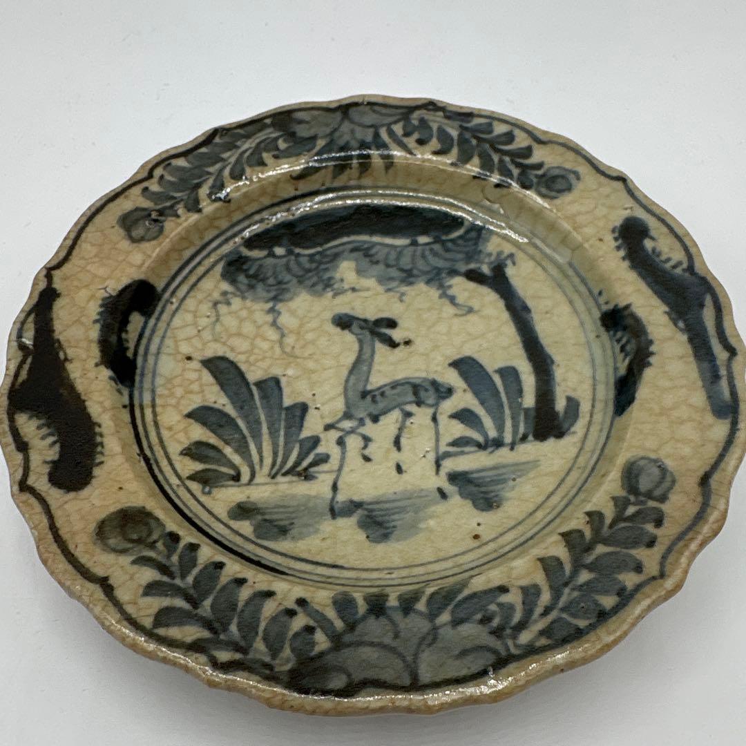 中国古陶磁器　呉須染付　絵皿　5枚組