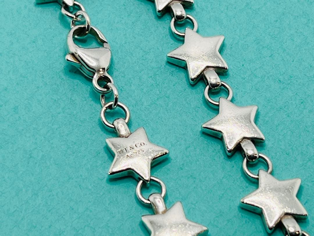 c747 美品　ティファニー×シュプリーム　パフ　スター　ブレスレット　925