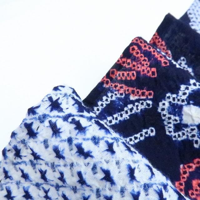 Y3361◆有松鳴海絞り 居敷当て付 高級浴衣 洗える夏着物