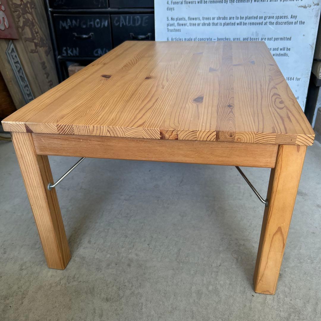 レトロ フォールディング ウッド テーブル 木製 ローサイズ キャンプ 折り畳み