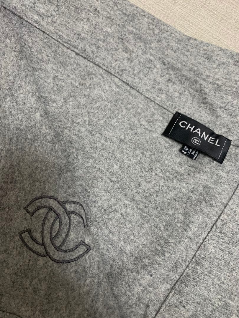 シャネル CHANEL アイマスク ブランケット ポーチ 3点セット グレー