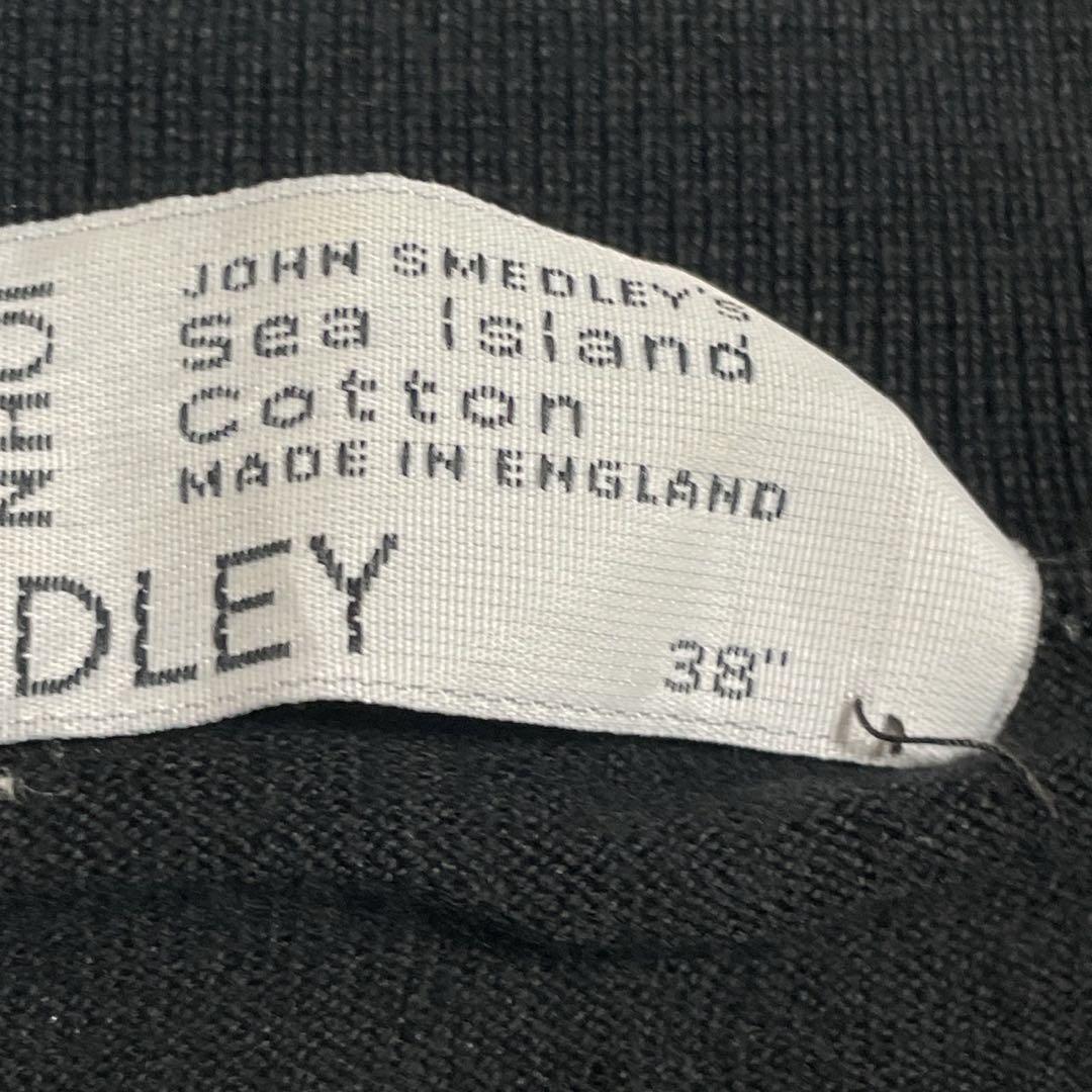 ジョンスメドレー  半袖ニットポロシャツ　ブラック　38