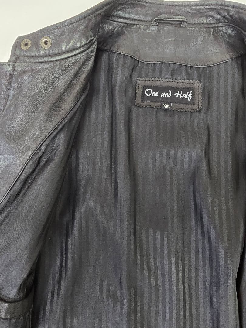 one and half　ラムレザーシングルライダース XXL　schott