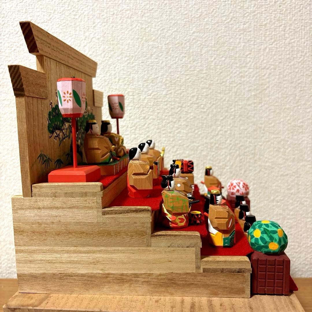 神泉　奈良一刀彫り五段雛人形セット