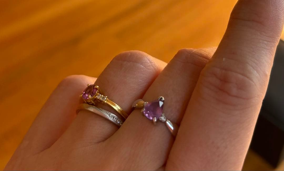 希少　非加熱バイオレットサファイアのリング