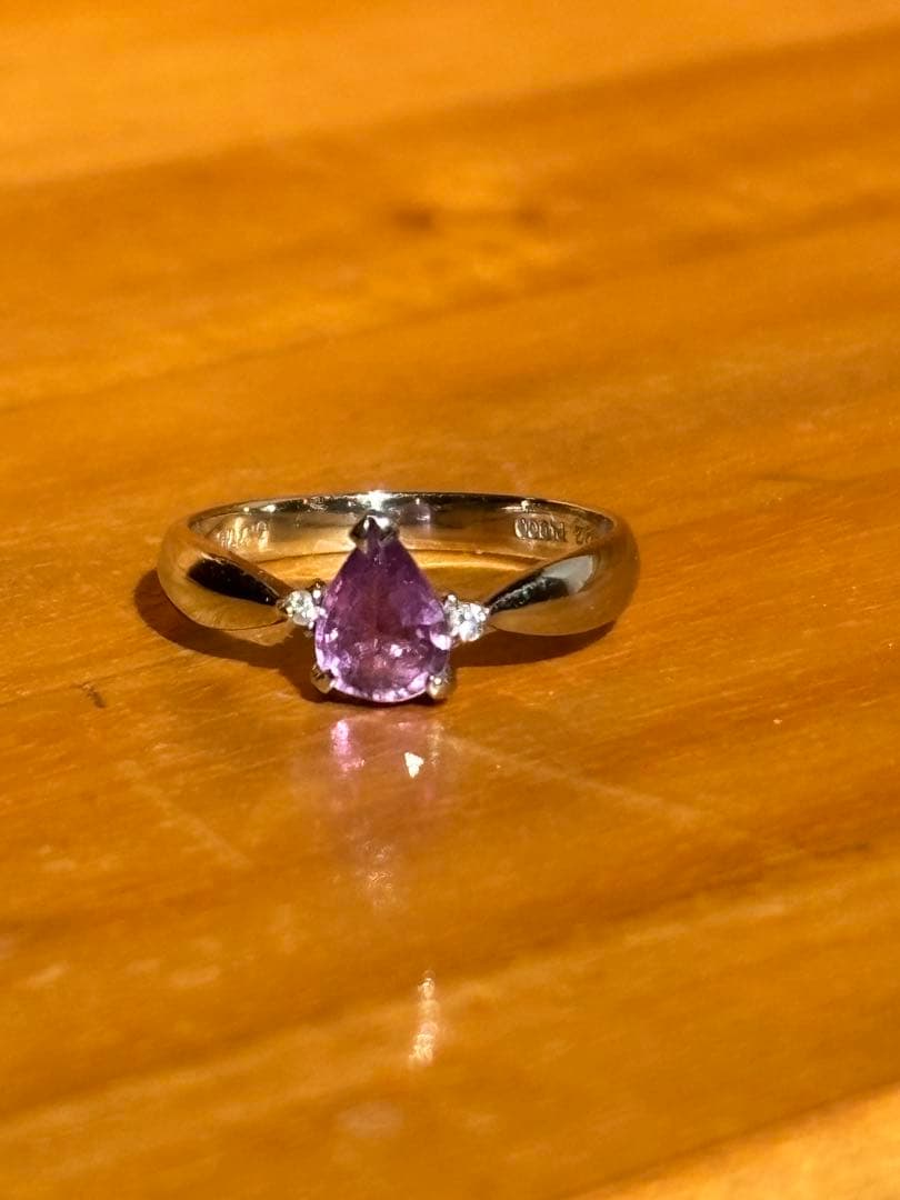 希少　非加熱バイオレットサファイアのリング