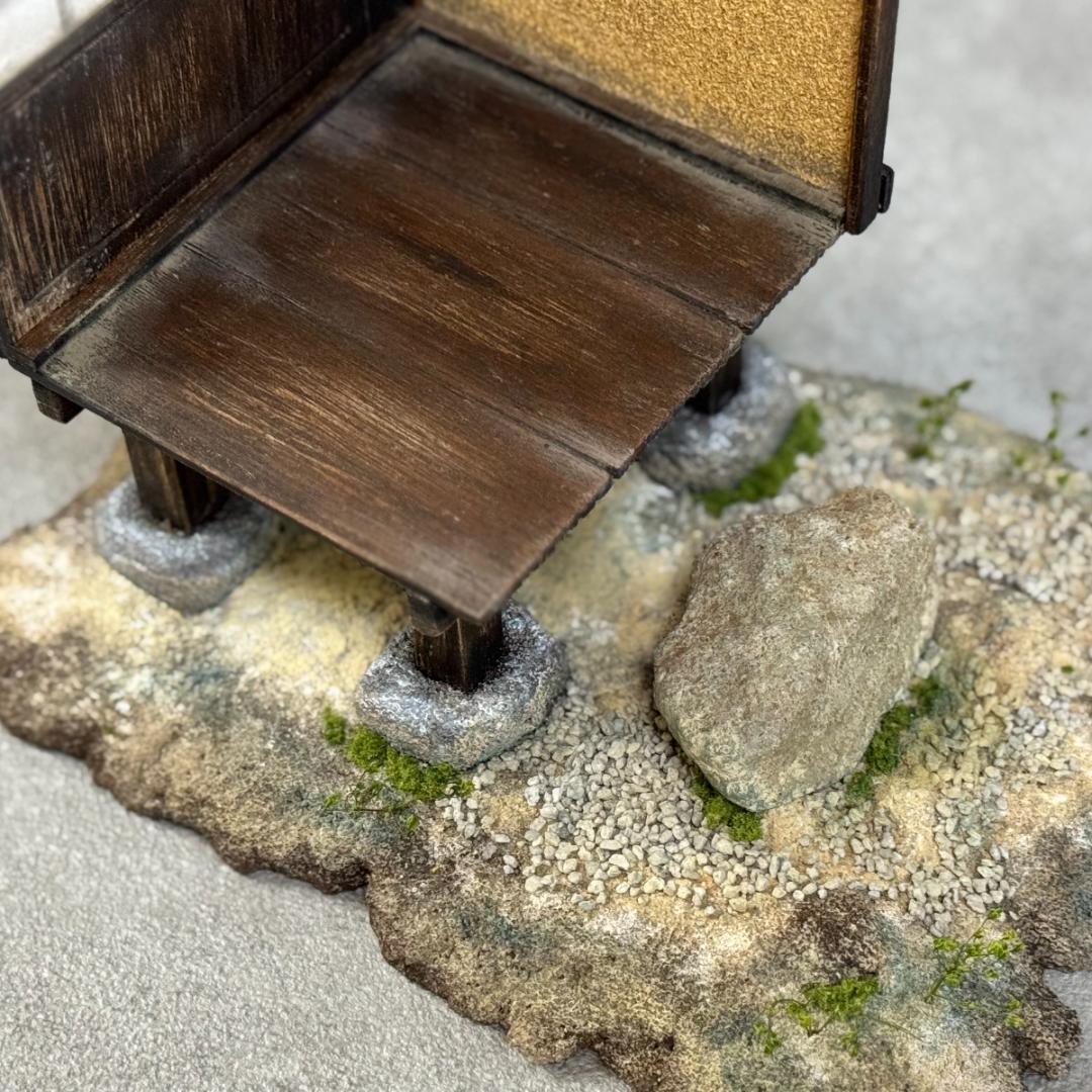 1/12スケール 手作りジオラマ 障子付き日本家屋玄関