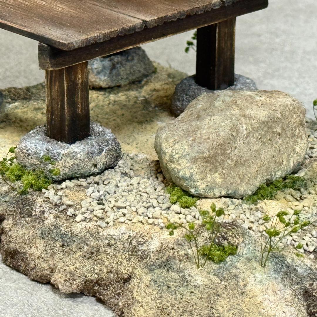 1/12スケール 手作りジオラマ 障子付き日本家屋玄関