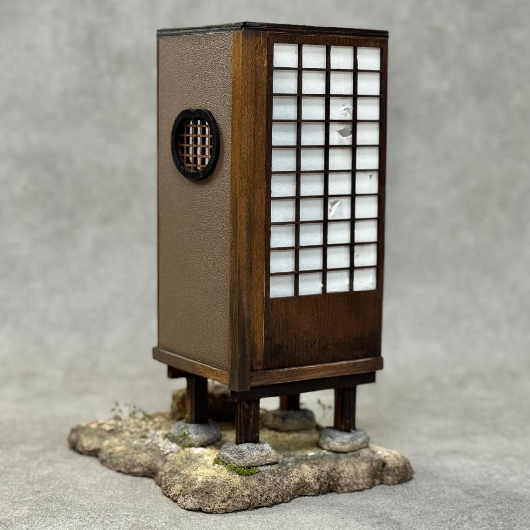 1/12スケール 手作りジオラマ 障子付き日本家屋玄関