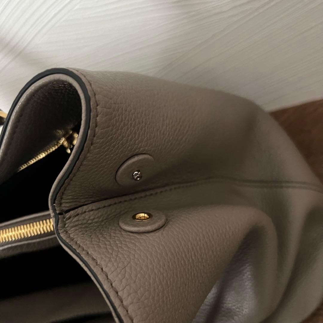 PRADA プラダ 2WAY トート ハンド バッグ レザー グレージュ