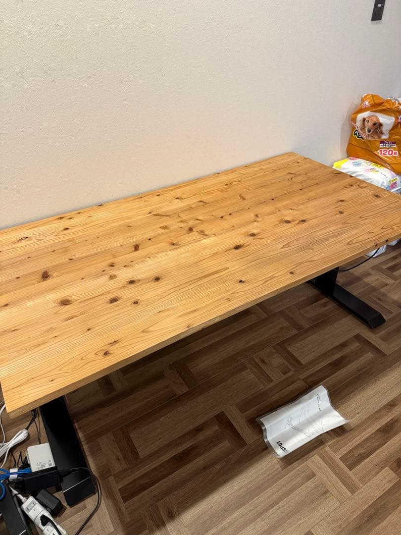 【た！】FLEXISPOT E7B 吉野杉天然無垢 150×80