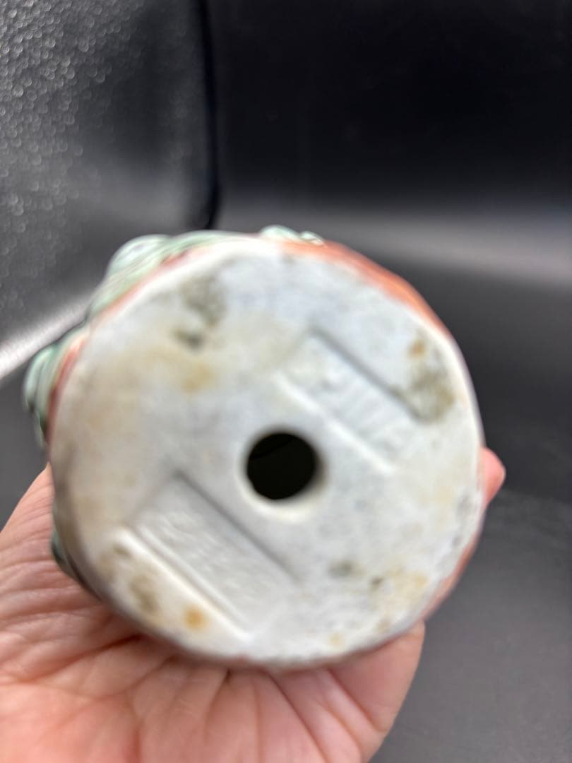 中国美術 古玩 色絵陶人形 陶器人形 高さ約20cm 置物 オブジェ 古董品