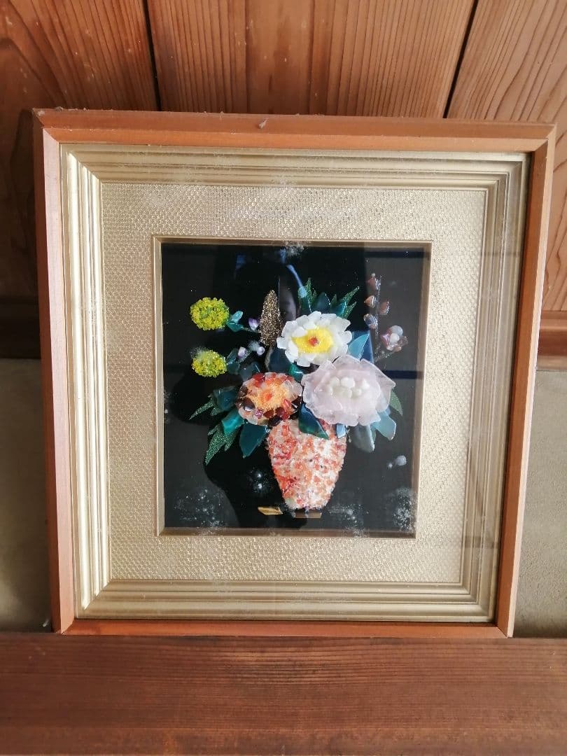 ガラス画と額縁