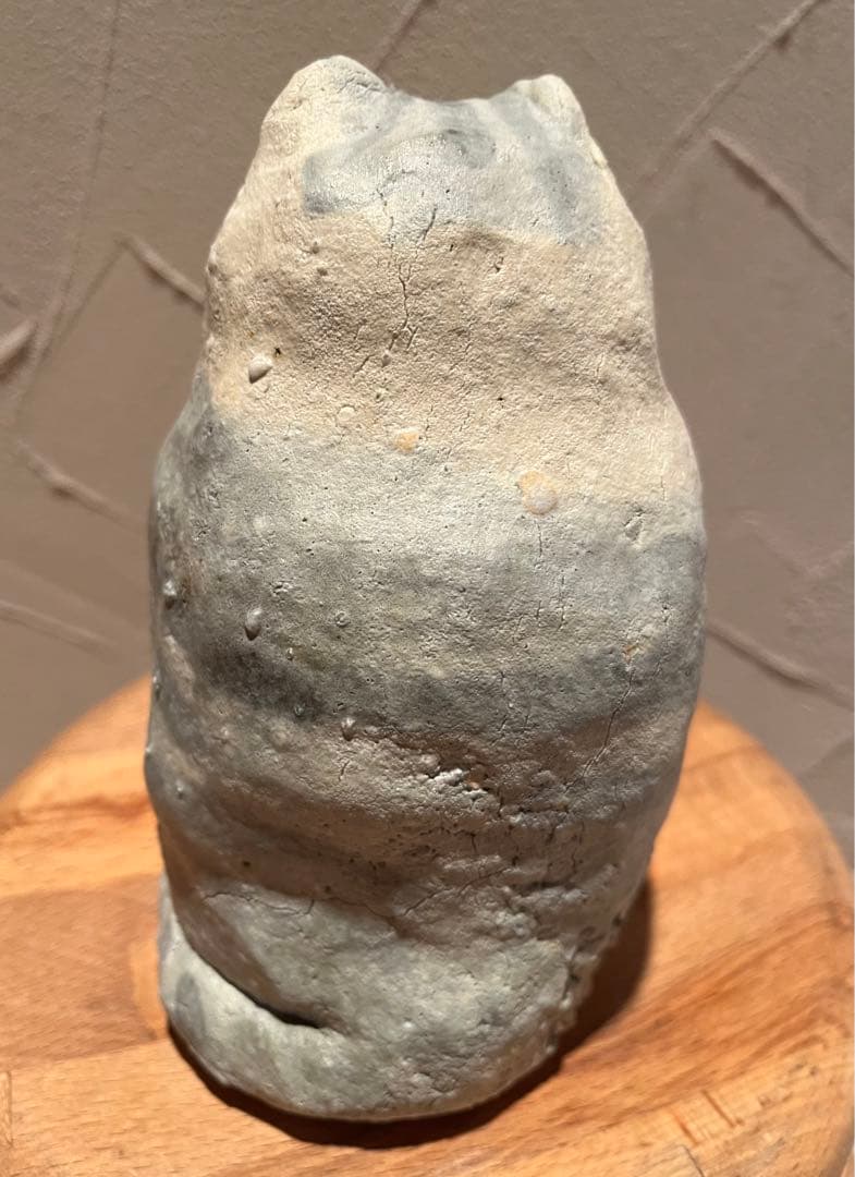 前川幸市さん　猫の置物・オブジェ　大きめ　幸生窯