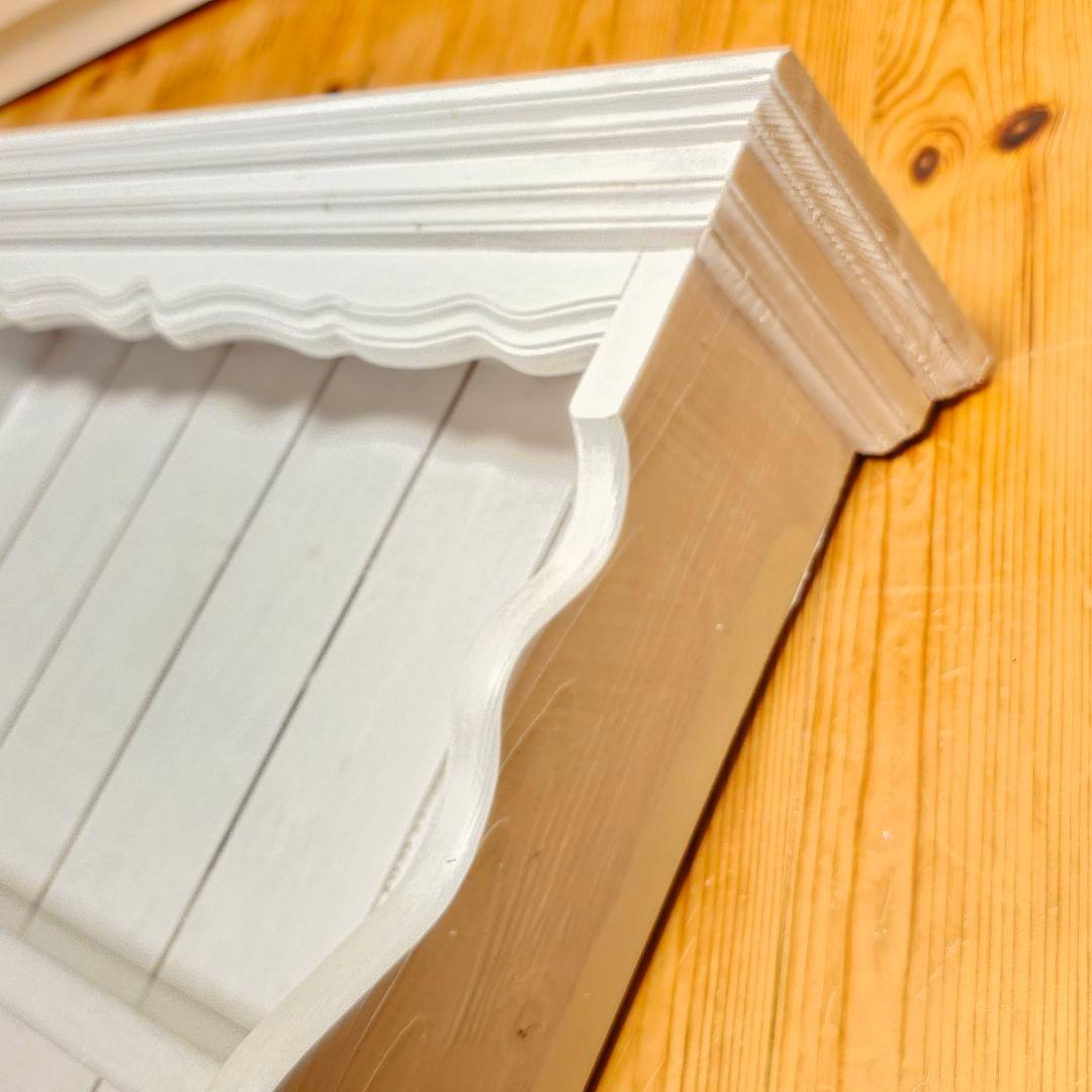 O*i様 木製カントリーシェルフ　訳あり　ホワイト　シャビー　アンティーク　壁掛