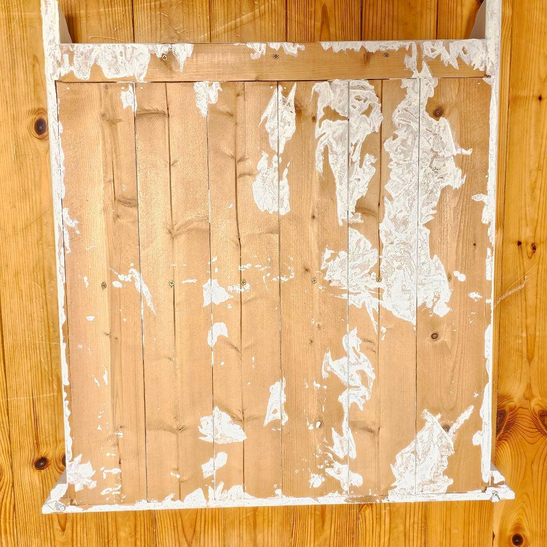 O*i様 木製カントリーシェルフ　訳あり　ホワイト　シャビー　アンティーク　壁掛