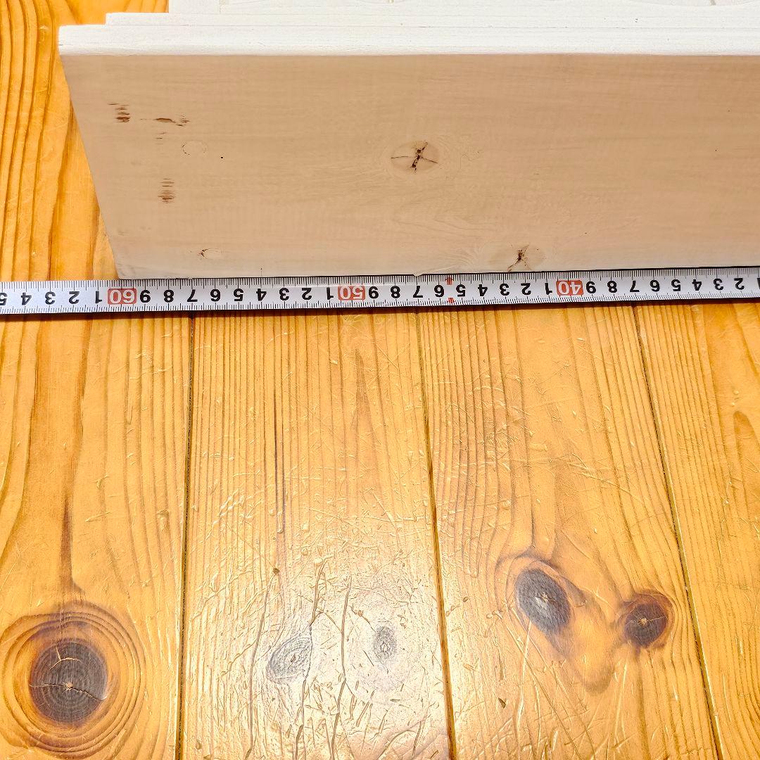 O*i様 木製カントリーシェルフ　訳あり　ホワイト　シャビー　アンティーク　壁掛