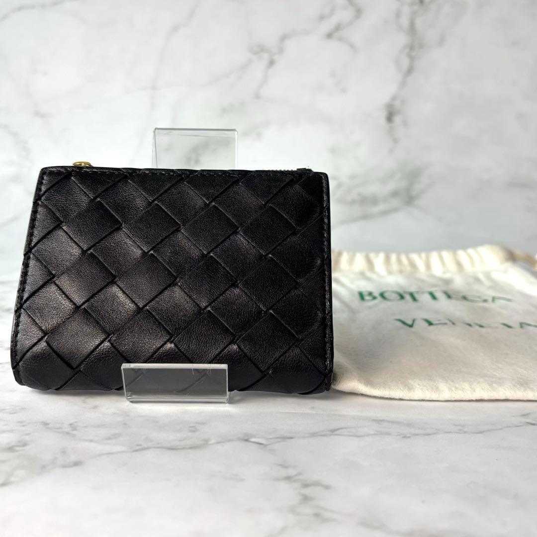 BOTTEGA VENETA 財布 2つ折り イントレチャート 黒