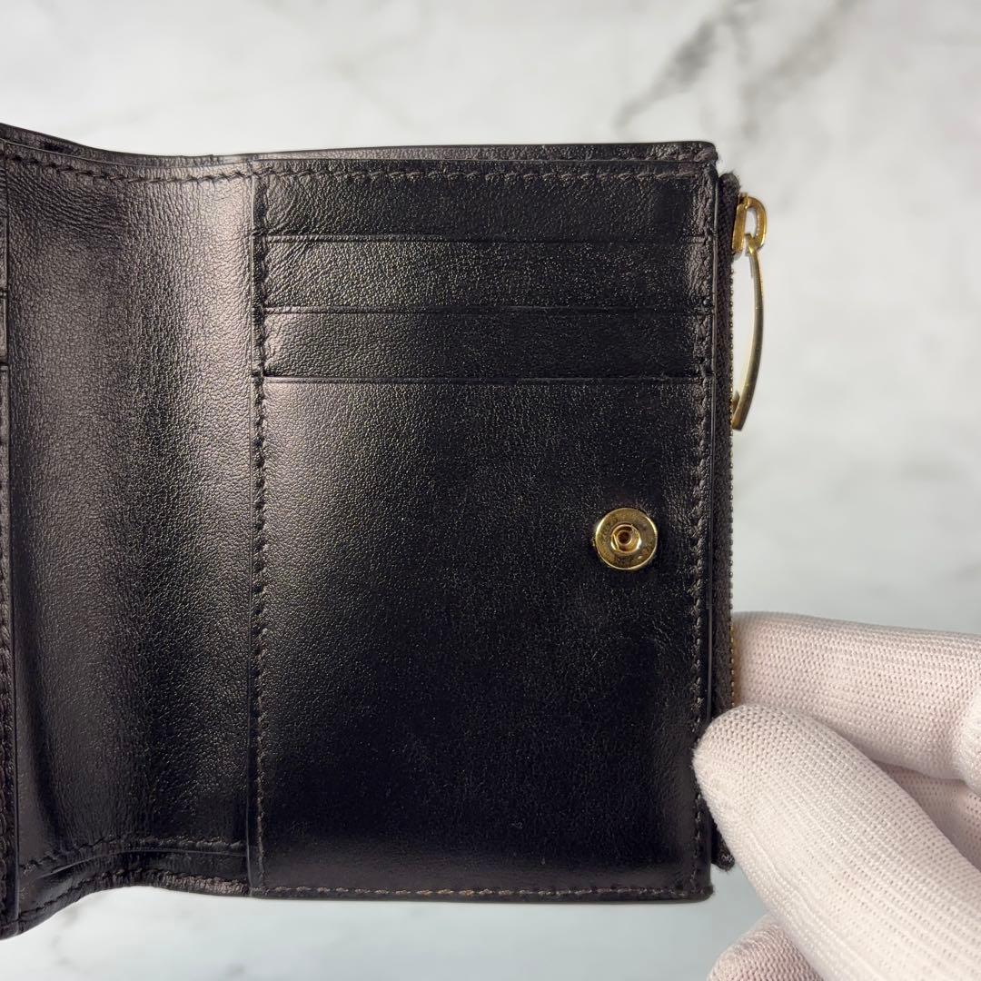 BOTTEGA VENETA 財布 2つ折り イントレチャート 黒