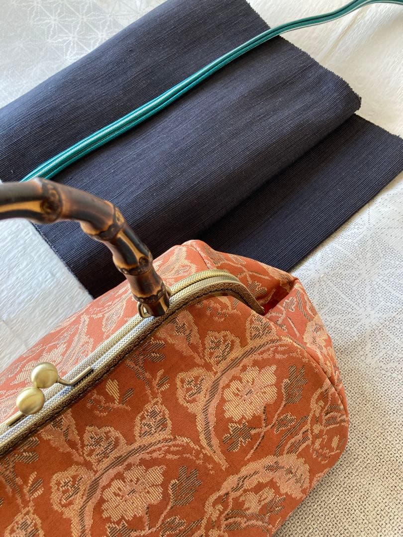 ❤️着物お出かけbag 正絹　ゴブラン織風