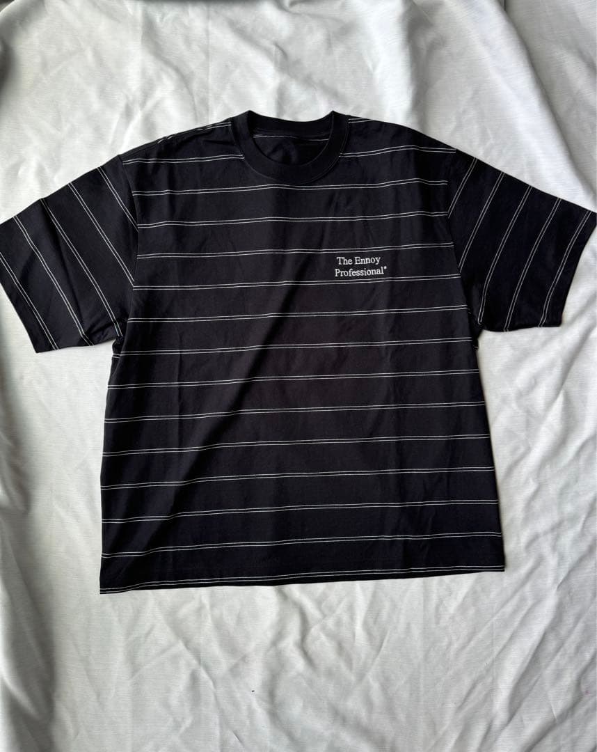 トップス 25SS Ennoy PANELBORDER S/ST-SHIRT BLACKM