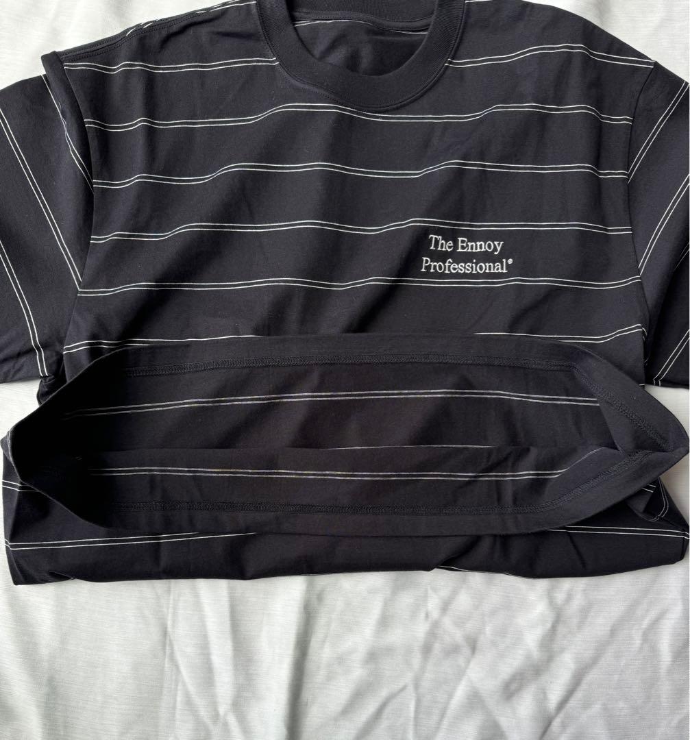 トップス 25SS Ennoy PANELBORDER S/ST-SHIRT BLACKM