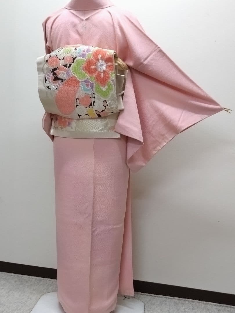 987　みはっちゃん　未使用品　作家もの　ピンク系色無地　4点フルセット