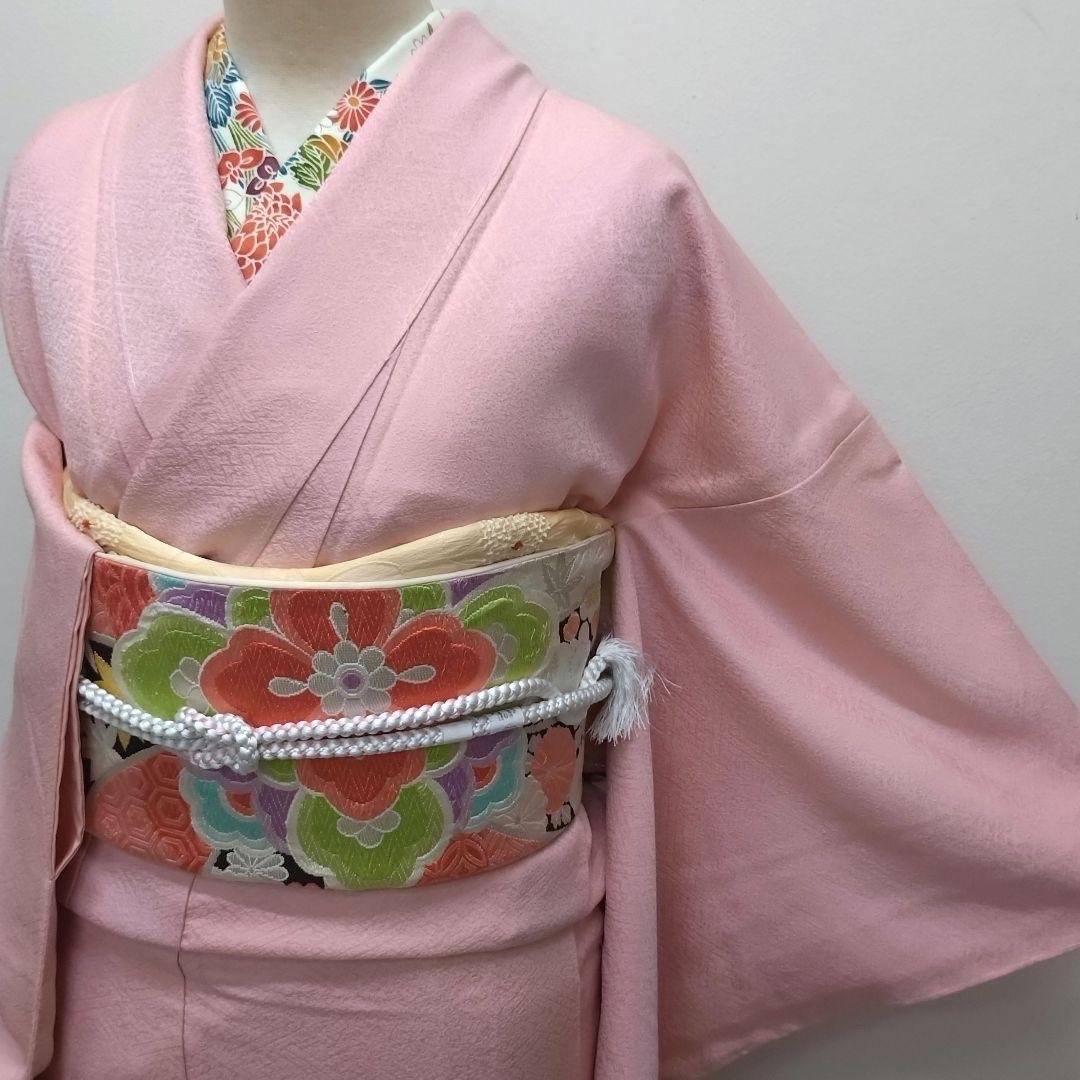 987　みはっちゃん　未使用品　作家もの　ピンク系色無地　4点フルセット