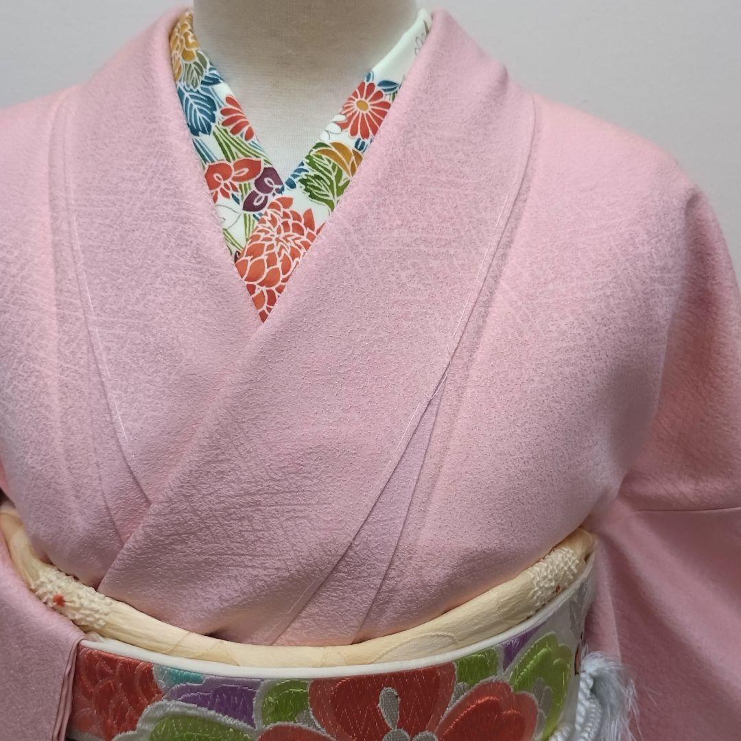 987　みはっちゃん　未使用品　作家もの　ピンク系色無地　4点フルセット