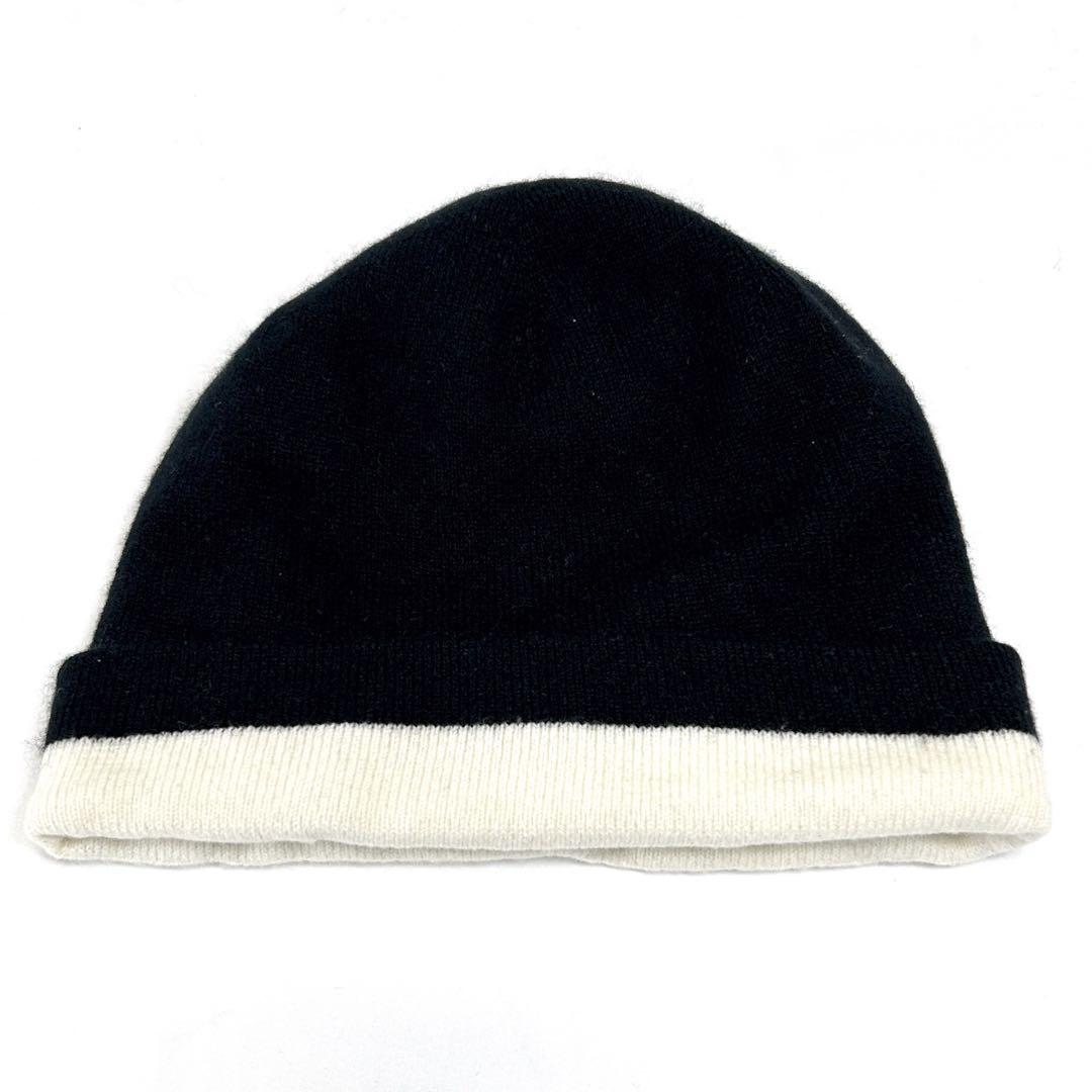 バーバリー　Burberry バイカラー　ニット帽　ビーニー　カシミヤ混