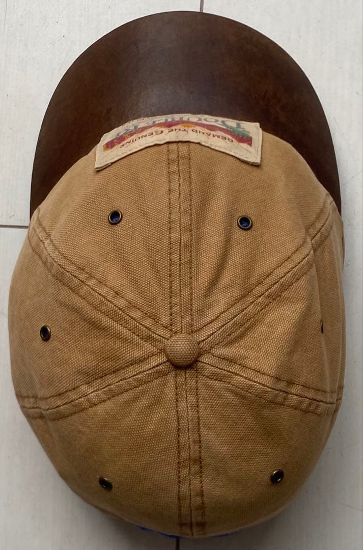 美品 00s RRL 革 レザー キャンバス ダック地 cap キャップ 帽子