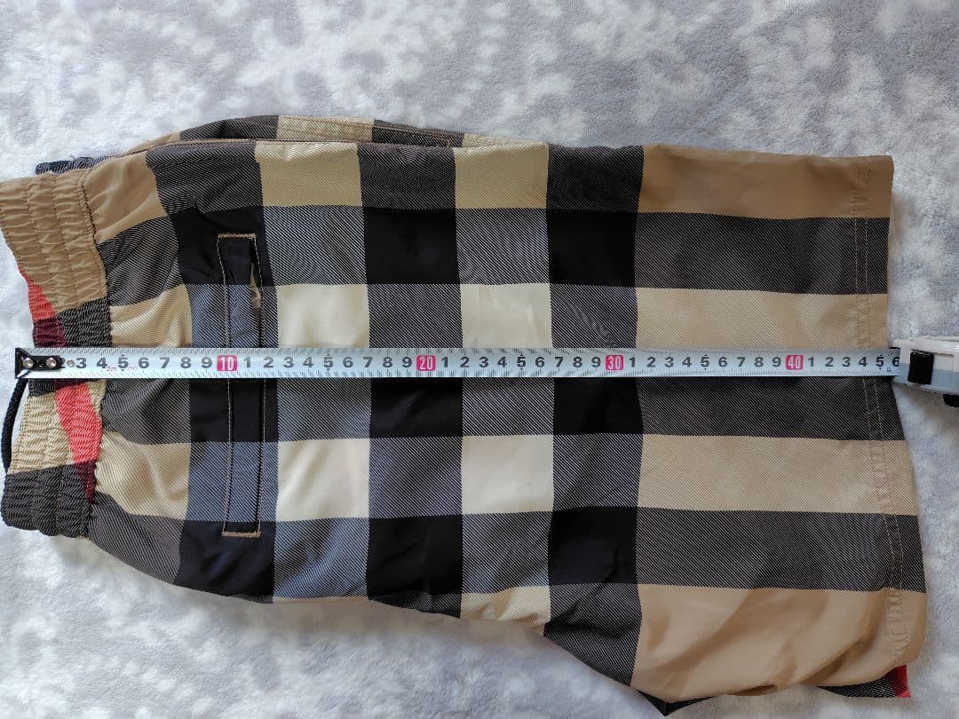 バーバリー スイムパンツ 水着 ノバチェック ベージュ/黒/赤