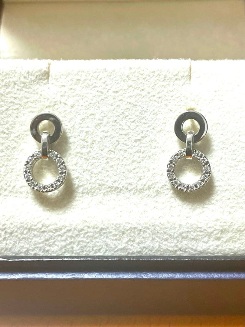 ヴァンドーム青山　ダブルサークル　ダイヤモンドプラチナピアス