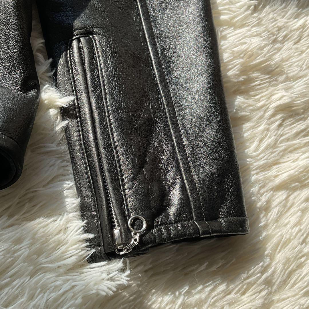 美品✨レトログレード　レザージャケット　シングルライダース　L ブラック　本革
