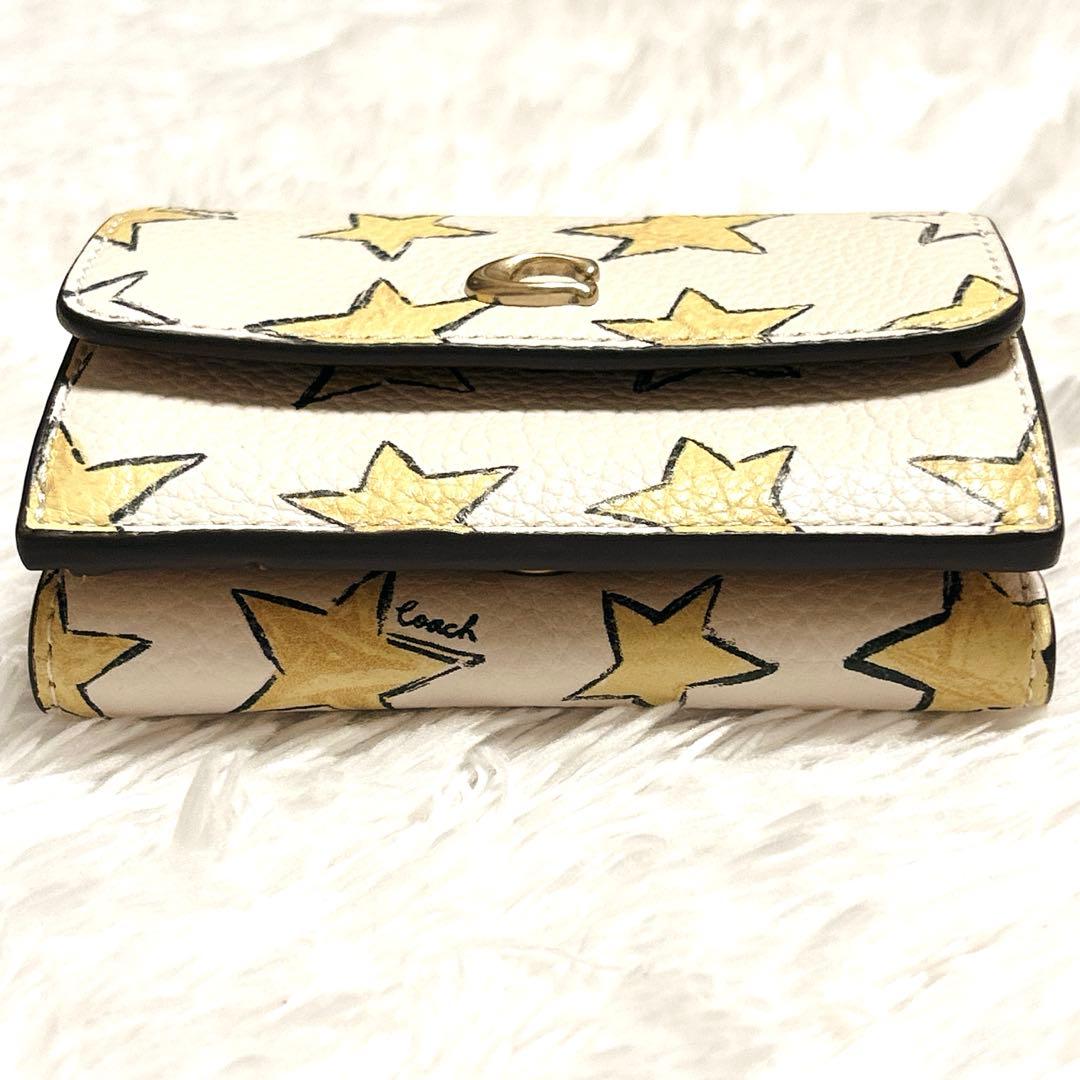 未使用級✨COACH✨コーチ 三つ折り 財布 星 スター コンパクト
