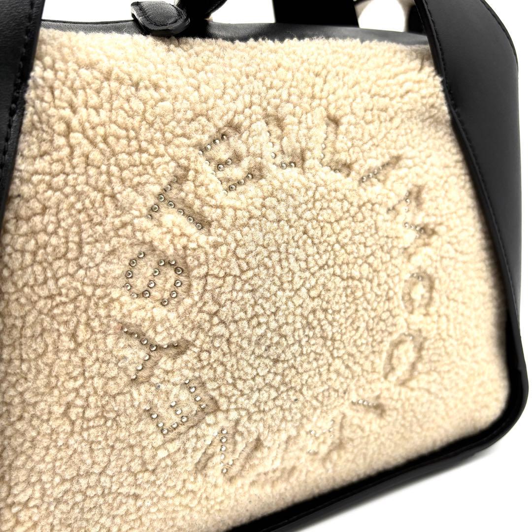 美品 ステラマッカートニー 2way ショルダーバッグ ロゴ ボア レディース