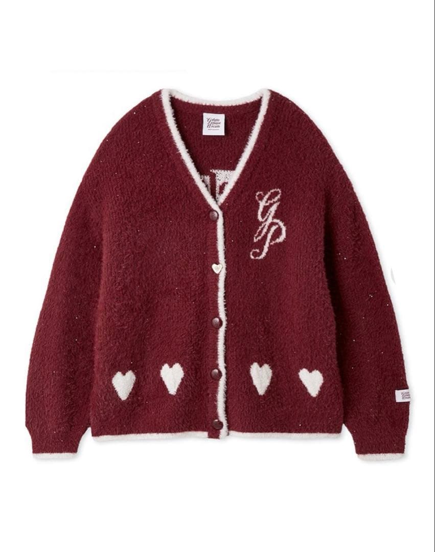 ジェラートピケ　ラメフェザーカーディガン&ロングパンツ